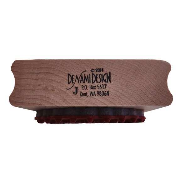 Floral Circle Rubber Stamp On Wood Block By DeNami Design - Picture 4 of 4